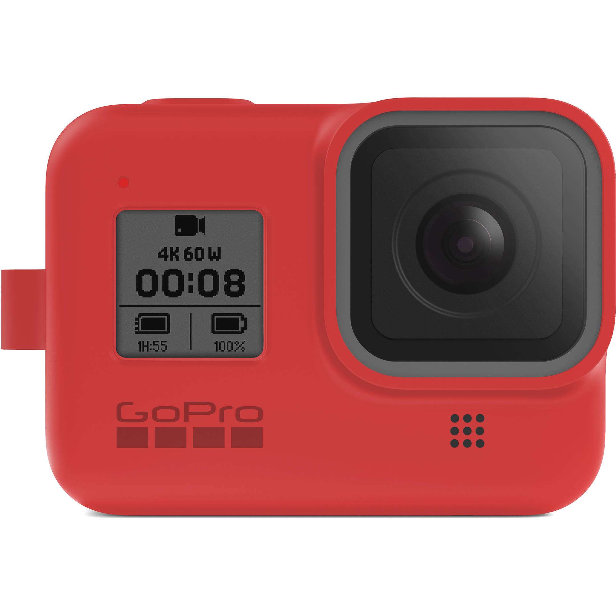 GOPRO SLEEVE + LANYARD (HERO8) FIRECRACKER RED